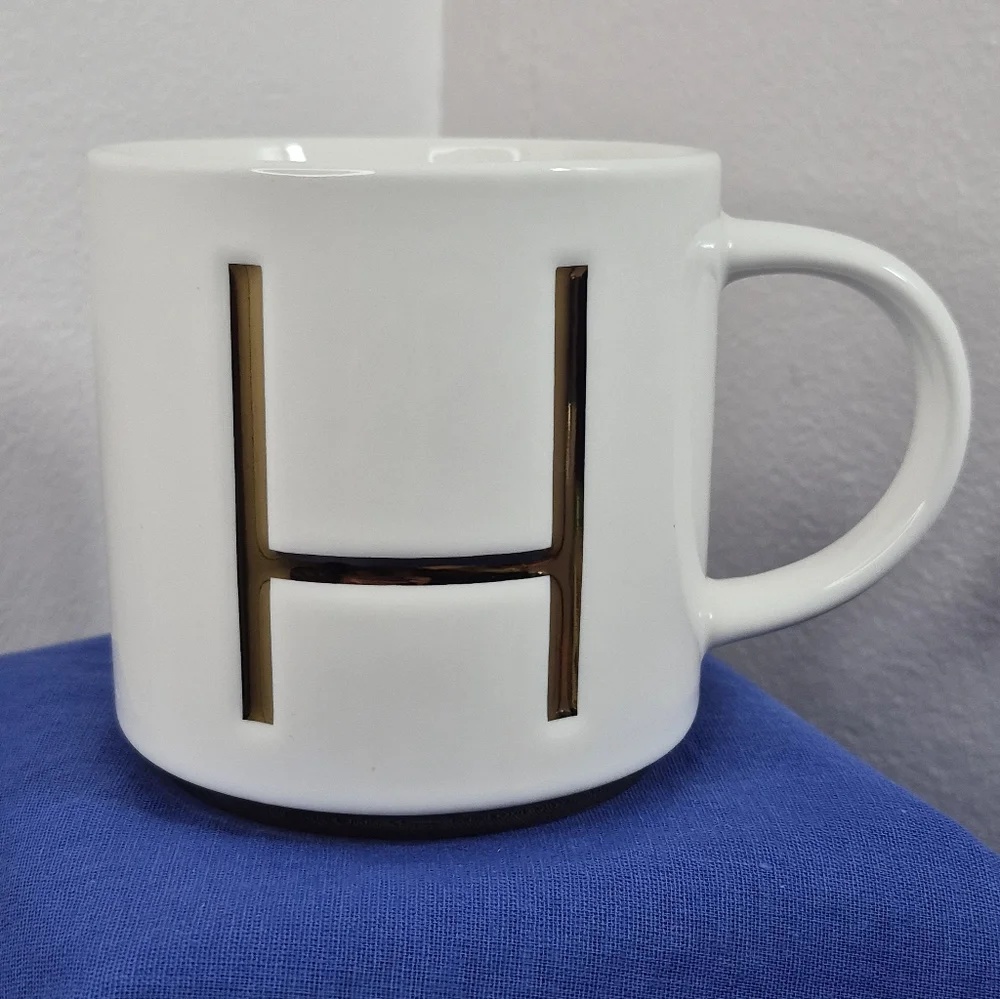 Williams-Sonoma Monogram Coffee Mug Letter 'H' 14 oz NWOT
